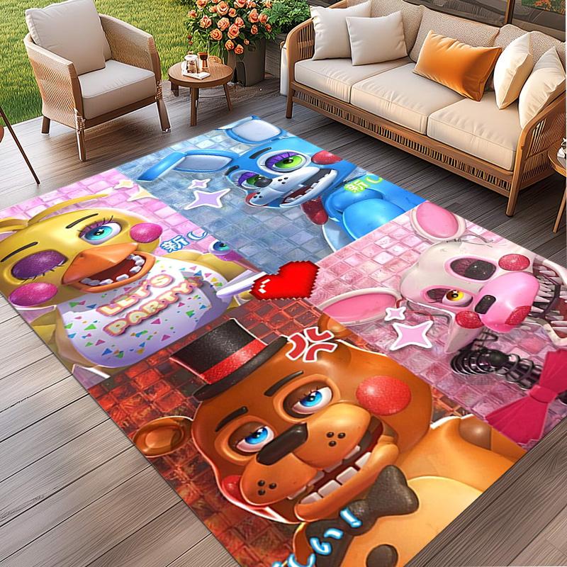 Five Nights at Freddy's Druckteppich, Waschbarer Bodenteppich, Für Eingangsbereich Schlafsaal Waschküche Büro Arbeitszimmer, Heimdekoration Geburtstag Weihnachtsgeschenk