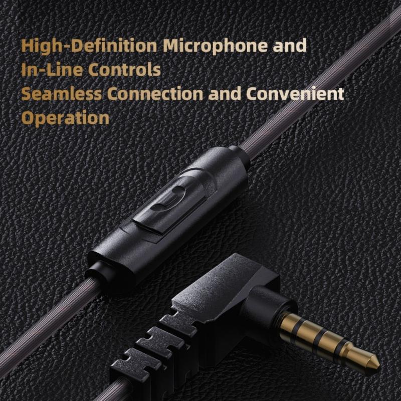 In Ear Wire Earbuds With 10mm Dynamic Driver And Inline Controls Headphones For Music And Gaming 3.5mm Earphones