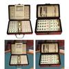 Chinesisches Mahjong, klassisches Freizeitspiel, Urlaubsgeschenke, Tischspiele mit Tragetasche für zu Hause,