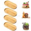 Flower Pot Trays Dish for Plant Vase Bamboo Tray Wooden Bottle Tray Bathroom Shampoo Shower Gel Organizer Jewelry Storage Tray