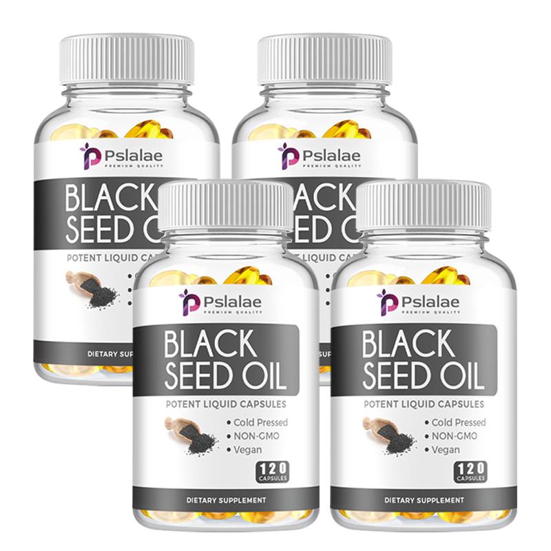 Pslalae 1000 mg Biologische Zwarte Komijnzaadolie - Vegan Capsules - Gezondheid van het Haar