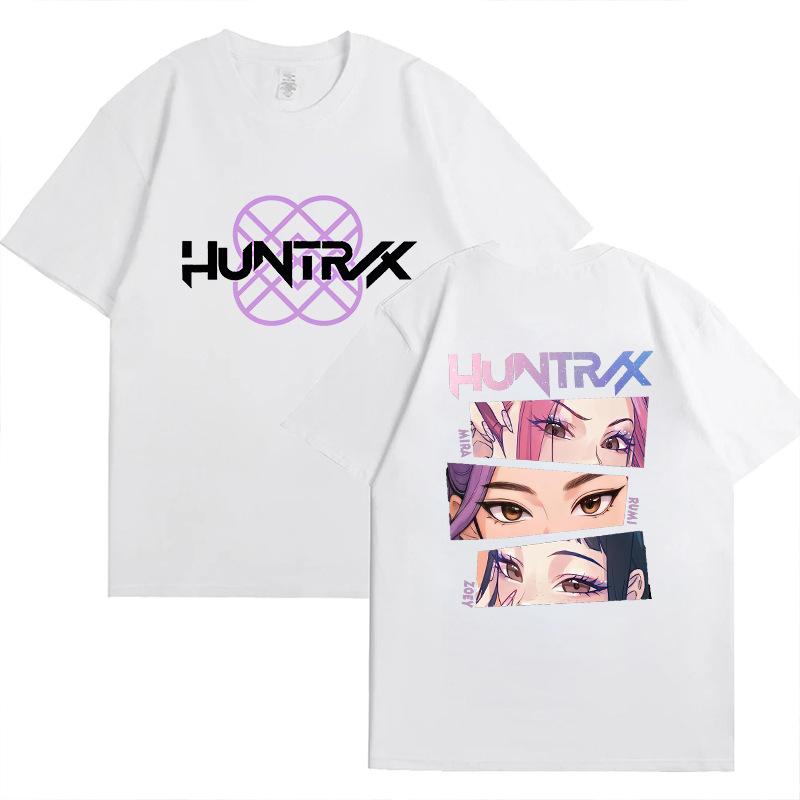 Kpop Korean Wave Witch Hunt Trendy Double Sided Printed T-shirt Round Neck Short Sleeve 5984
