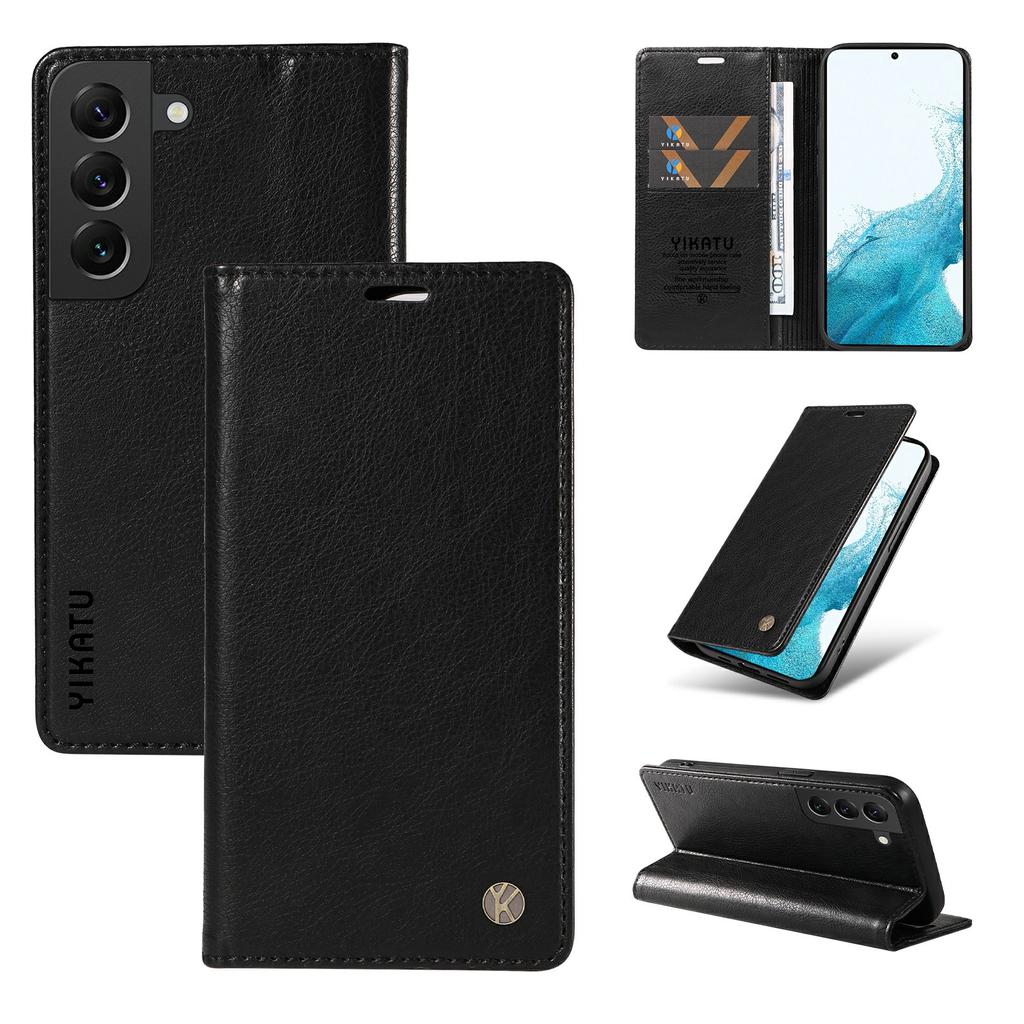 YIKATU YK-006 For Samsung Galaxy S21 FE 5G Case Anti-Drop Leather Wallet Phone Cover