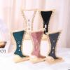 Foot Shaped Velvet Wooden Board Holder Storage Jewelry Hanging Stand Necklace Display Stand  Store
