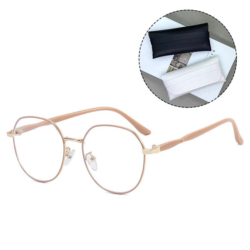 2025 Women's High-Definition Anti-Blue Light Metal Polygon Reading Glasses - Trendy, Youthful Look