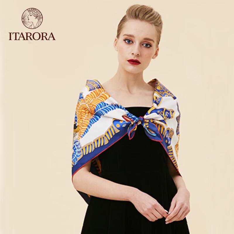 ITARORA 100% Mulberry Silk Square Scarf