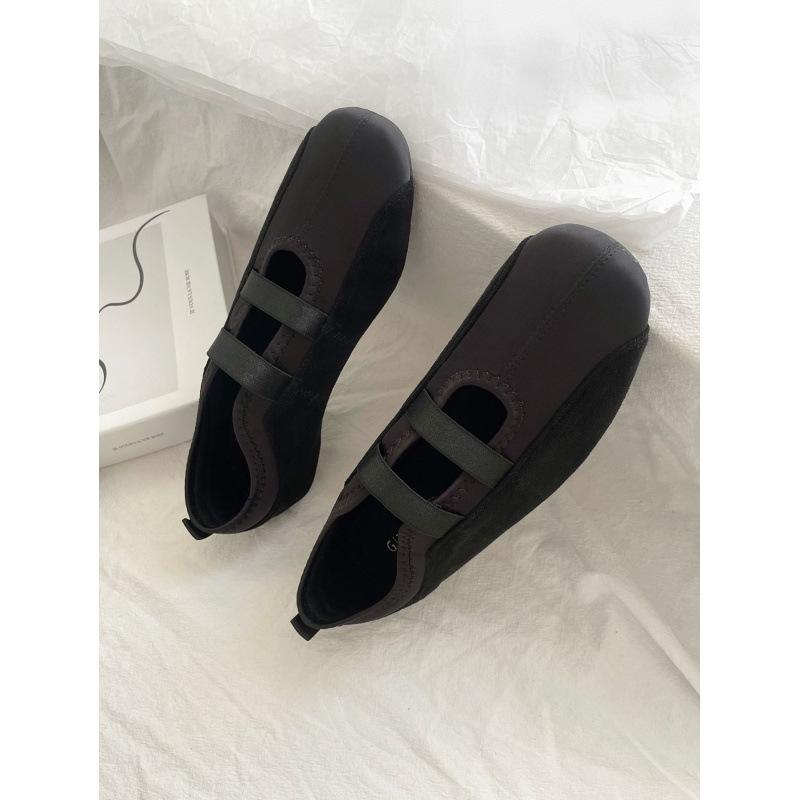 2025 Spring and Autumn New Square Head Satin Gentle Evening Wind Mary Jane Shoes Light Mouth Soft Sole Ballet Flat Single Shoes Women