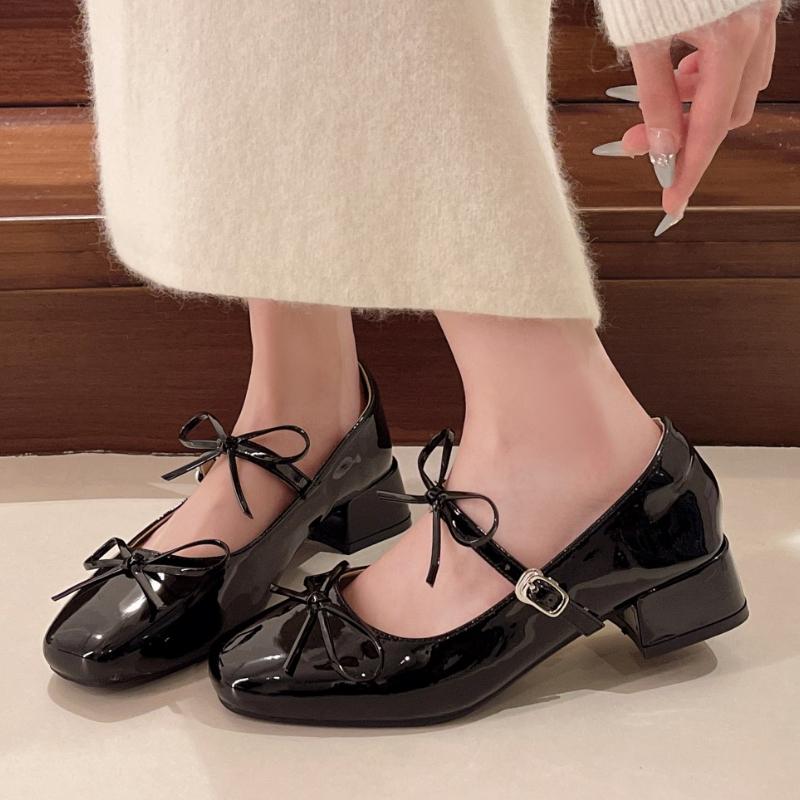 Fashion 2025  Style Popular Women's Mary Jane Shoes Fashion Butterfly-knot Shoes Casual Low Heel Dress Street Style Shoes Zapatos Mujer