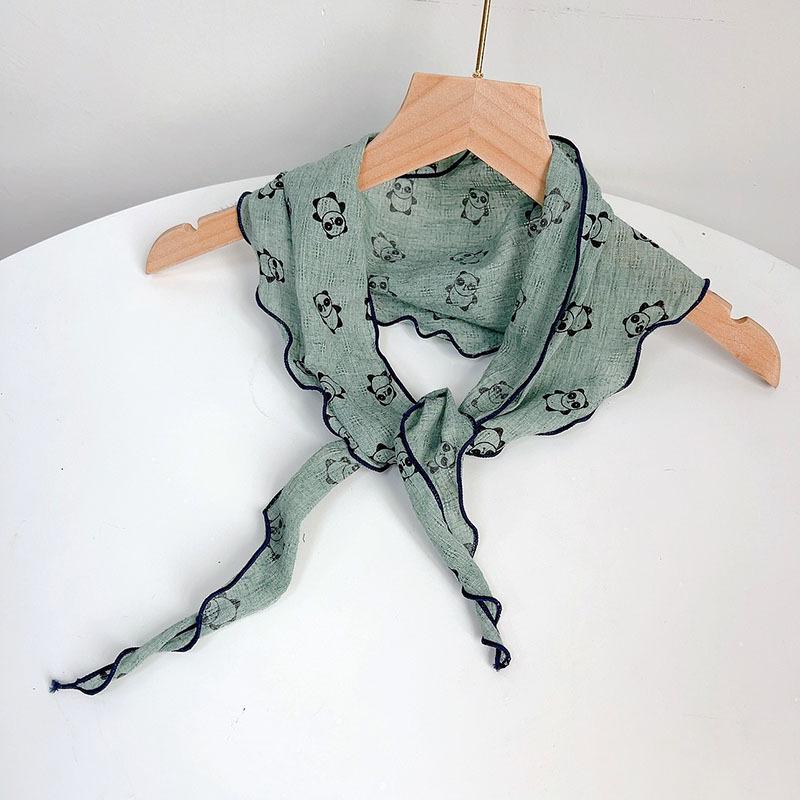 Summer New Triangle Soft Neck Protection Scarf Children's Cute Small Scarf Parent-child Small Scarves