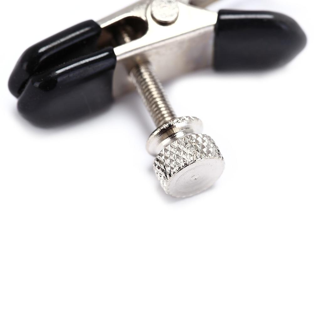 Stainless Steel Metal Chain Nipple Clamps   Restraints Kink Nipple & Clitoral Toys