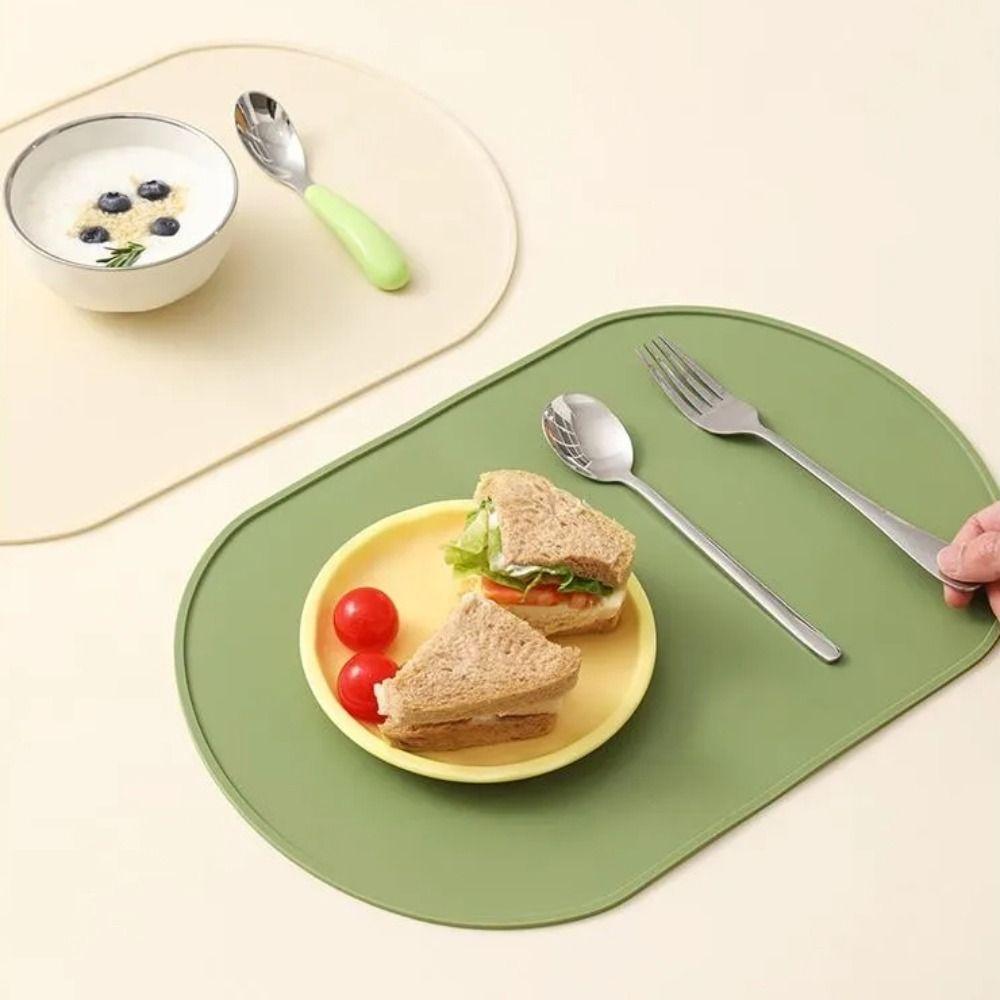 Solid Color Insulation Pad Food Grade Silicone Insulated Placemats Dining Mat Home