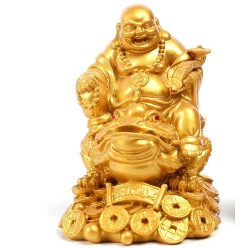 Ornamente Mido Buddha Schildkröte und Buddha Statue Skulptur Harz Moderne Kunst Statue, Heim Feng Shui Dekoration Kröte Lachender Buddha