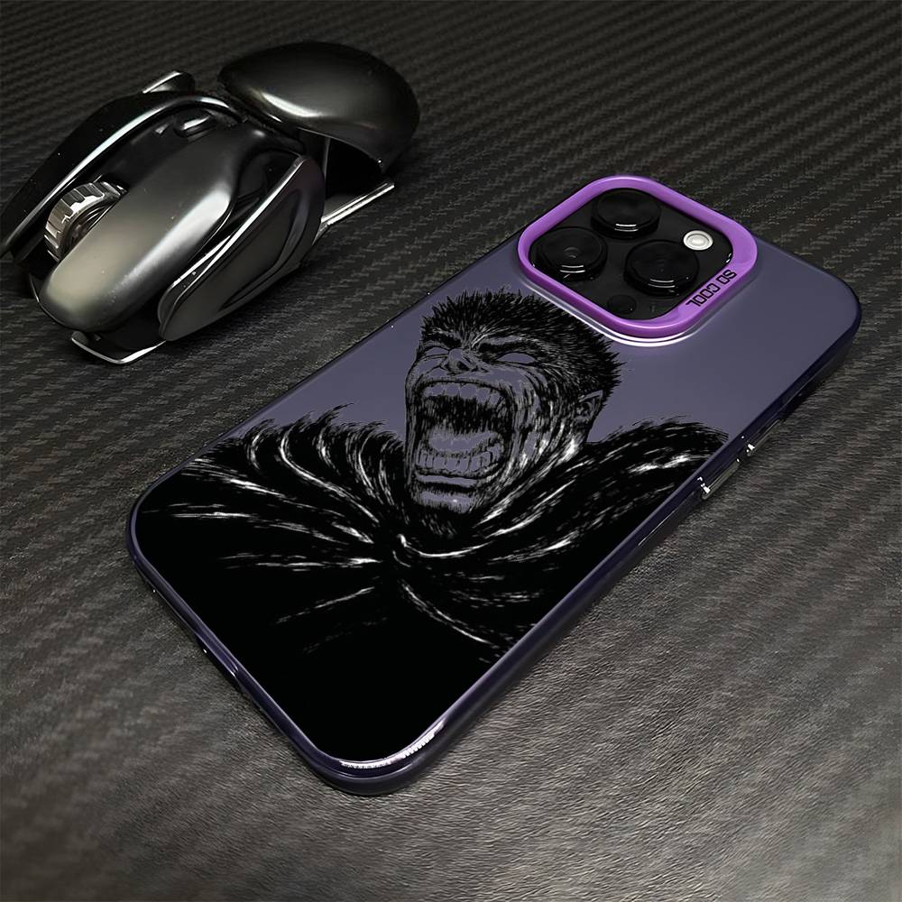 JAPAN ANIME B-Berserk G-Guts  Phone Case For iPhone17,16,15,14,13,12,11 Plus,Pro Max Purple Matte Shockproof Cover