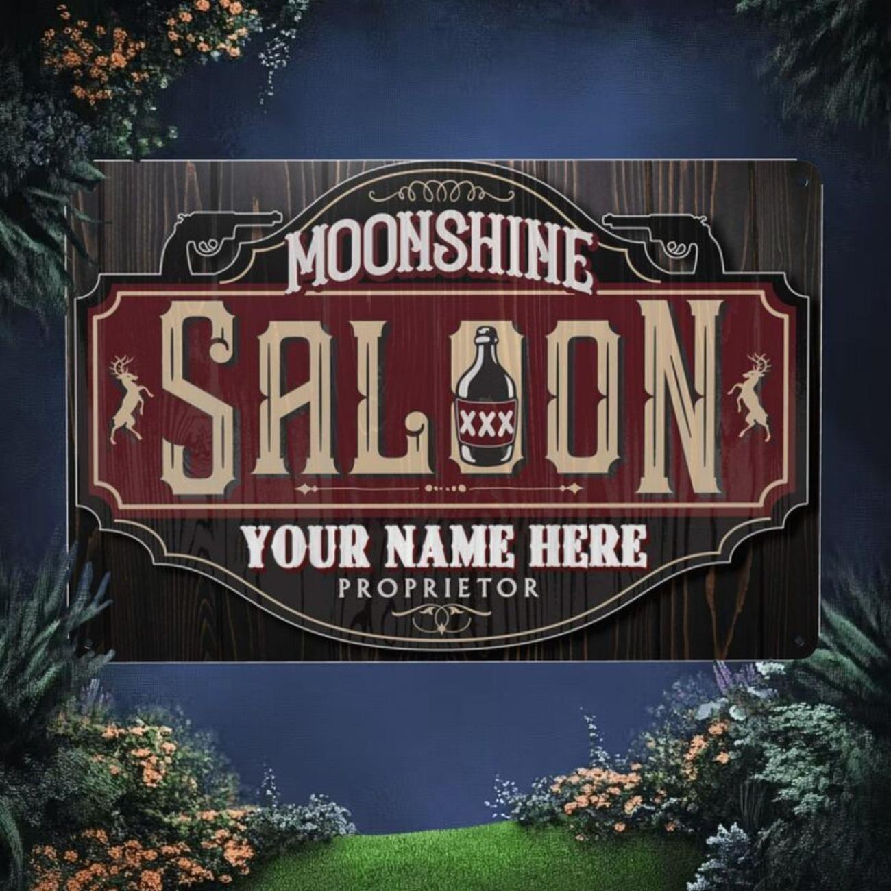 Personalized Retro Metal Sign Pub Garage Bar Man Cave Wall Decor белый