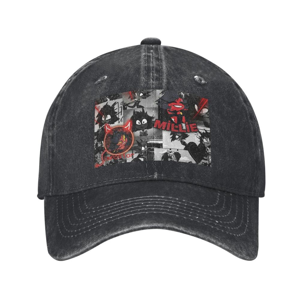 Anime Helluva Boss Millie Baseball Caps Fashion Washed Denim Hats Outdoor Adjustable Casquette Streetwear Baseball Cowboy Hat