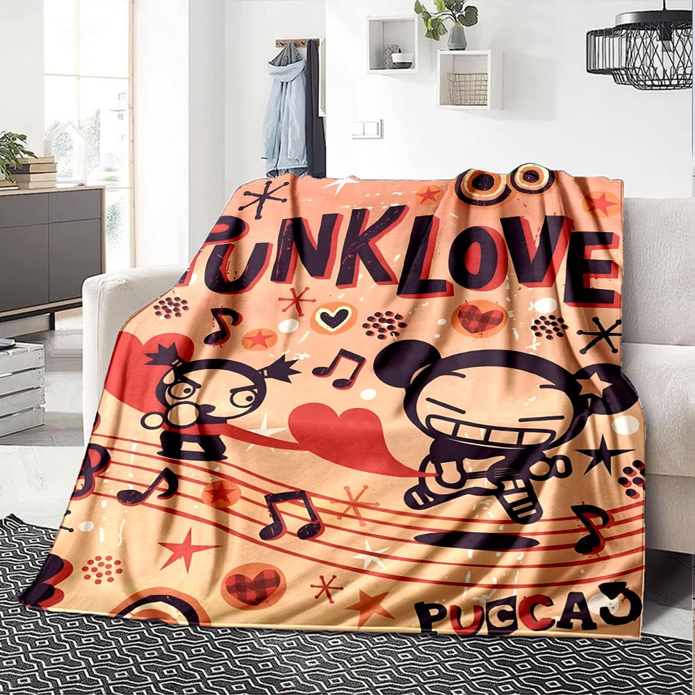 Pucca Blanket Ultra-Soft Suitable for Office Couch Chair Four Seasons Multipurpose Modern Style Ideal Gift For Birthday Valentine'S Day