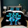Cooler Street Style 67 Seven Graffiti Home Bettwäscheset Bettbezug Kissenbezug für Jugendliche 2/3 Stück Schlafzimmer Dekor Große Größe Geschenk