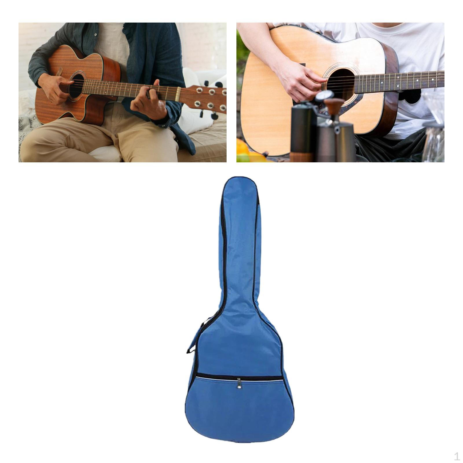

Сумка для концертів для гітари, 41 дюйм, акустична сумка для транспортування, тканина Оксфорд, дорожня бічна ручка, водонепроникна синій