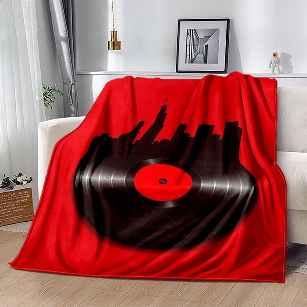 Love Records Blanket Soft Warm Cozy Suitable for Office Chair Couch Office Four Seasons Multipurpose Modern Style Gifts For Family Or Friends