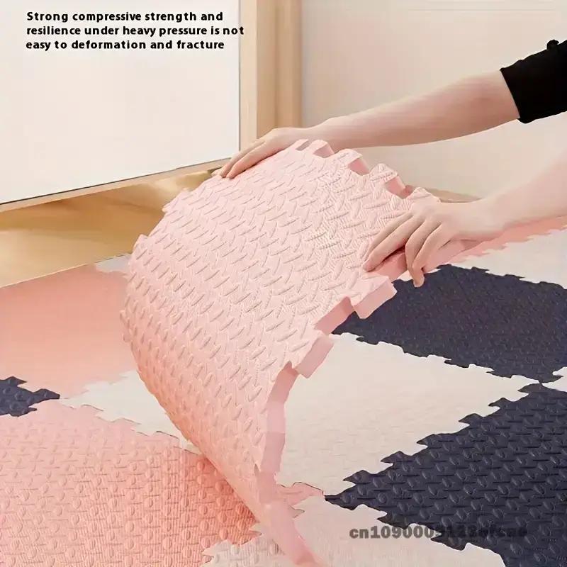 30x30x2.5cm 6 Piece Children's Puzzle Mat EVA Interlocking Foam Mat Baby Play Rug Soft Non Slip Anti Fall Fitness Mat Home Decor