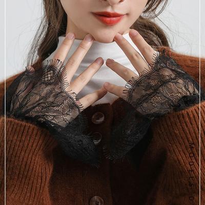 Detachable Lace Fake Sleeve Glove Wrist Cuffs Wristband Shirt False Cuffs Sweater Sleeved Horn Cuffs Elegant Apparel Accessories