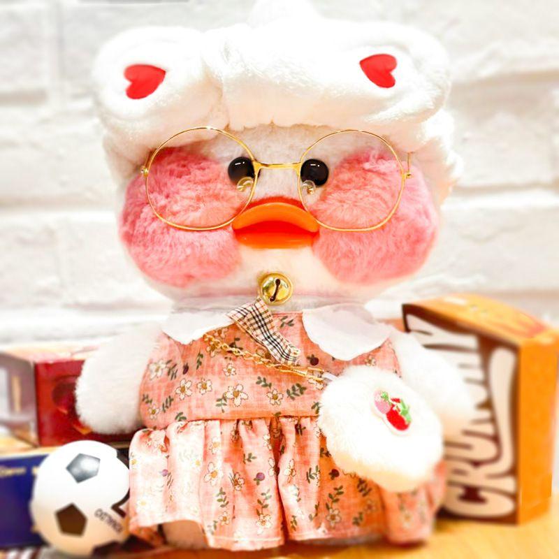 Cafe 30cm Lalafanfan Mimi Yellow Duck Costume Wearing Plush Toys Stuffed Doll