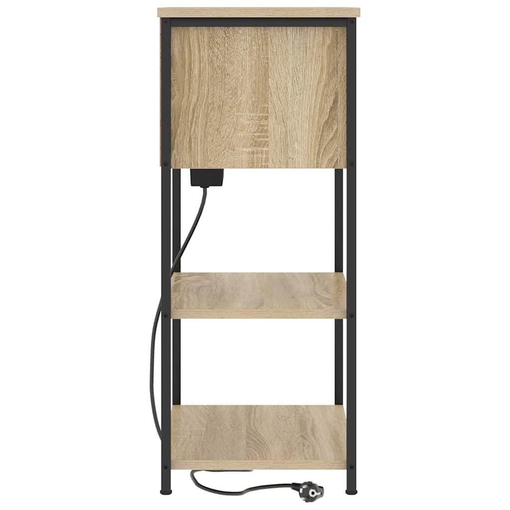 Nightstand Sonoma Oak 55 X 31 X 76 Cm Particleboard
