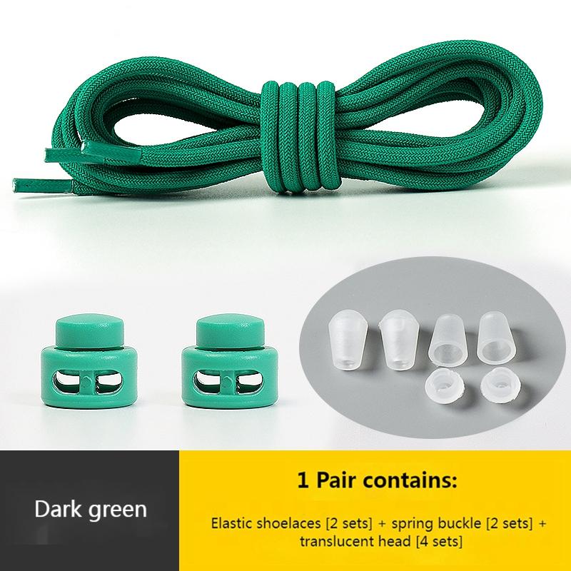 Elastic Laces Sneakers Round Lock Shoelaces Without Ties Kids Adult Quick Shoe Laces Rubber Bands Lazy Shoeace Shoes Accessories