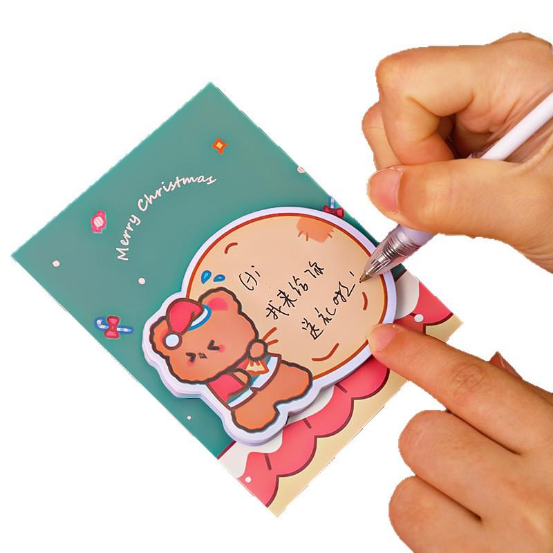 Creative Cartoon Christmas Sticky Notes - Festive Student Gift & Message Stickers, Perfect for Christmas Activities & High-Value Stationery Gifts