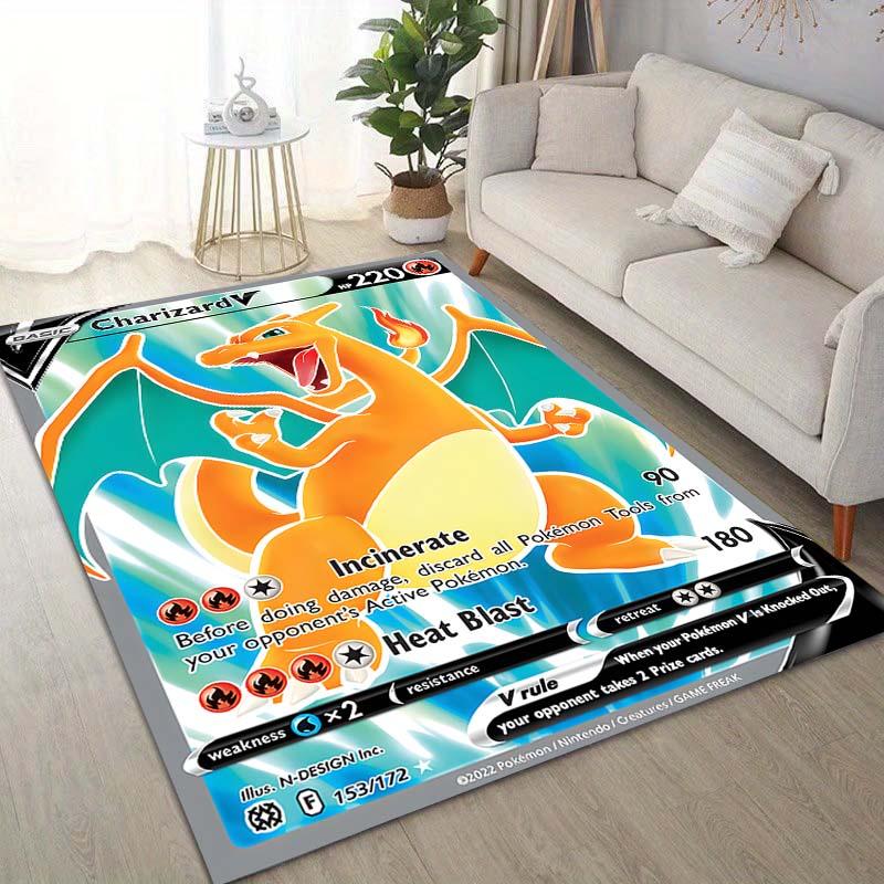 15 Sizes Pokémon Cards Charizard Printing Carpet for Living Room Bedroom Kid's Room Home Decor Area Rug Sofa Cloakroom Mat