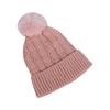 Winter Warm Pullover Cap with Fluffy Ball Beanies Cap Fashion Knitted Hat  for Male Female