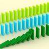 Domino Toy Set Educational Building and Stacking for Boys Girls Children 1200 pieces