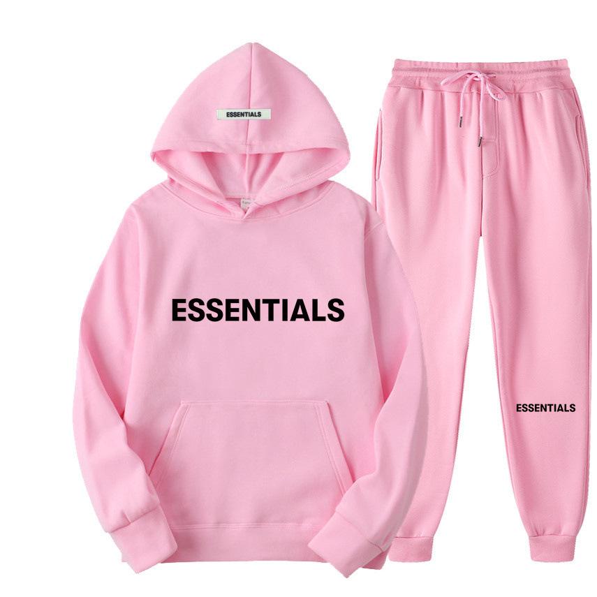 2024 Fear of God Essentials Unisex Hoodie Set - Doppelnähte, High Street Stil für Herbst/Winter