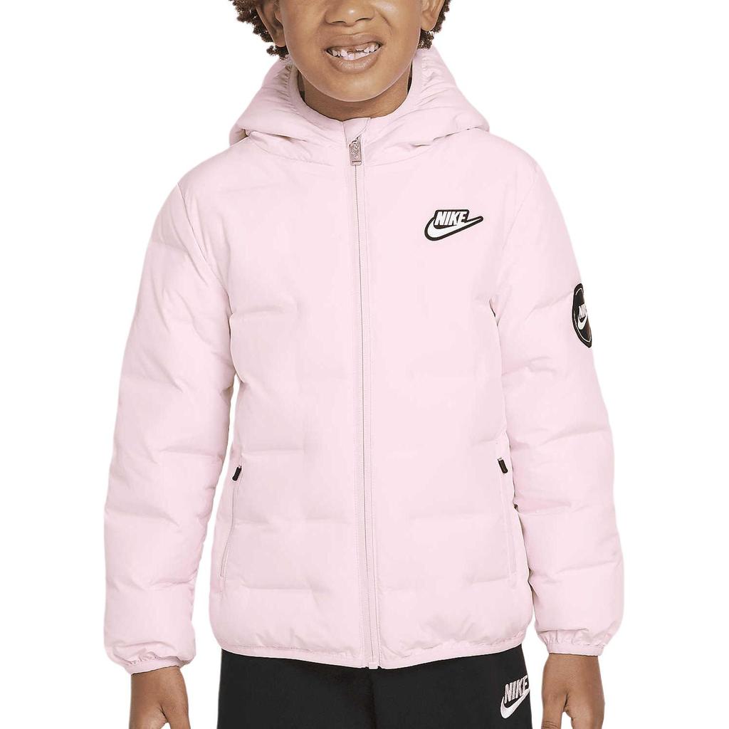 Nike Down Jacket With Hood And Zipper Kids Jackets Foam-Pink HQ7960-663