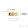 Hot Selling Hip-hop Red with 4 Teeth sharp Teeth Vampire Personality Electroplated Brass Zircon Gold Grills Party Gifts