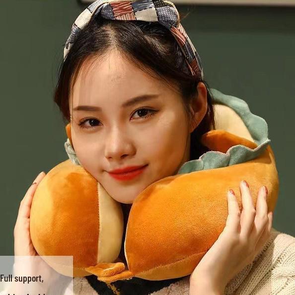 Customized Cartoon U-Shape Neck Pillow with Logo - Perfect for Cervical Support, Travel Comfort, and Company Gifts