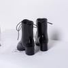 Women's High-heeled Short Boots Autumn and Winter Comfortable Versatile Thick-heeled Large-size Casual Short Boots