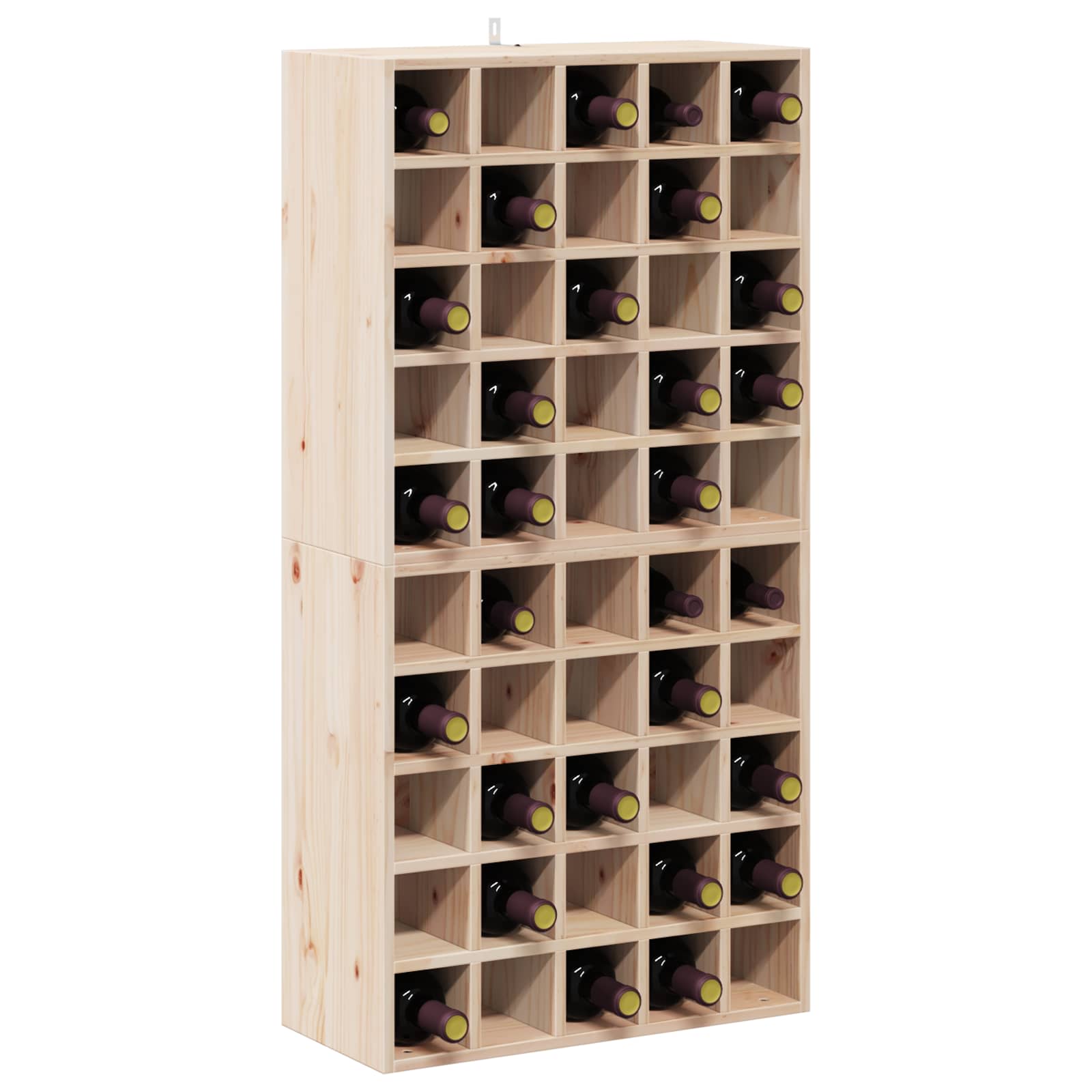 Weinregal 2 Stück Natur 56 x 25 x 56 cm Massivkiefernholz