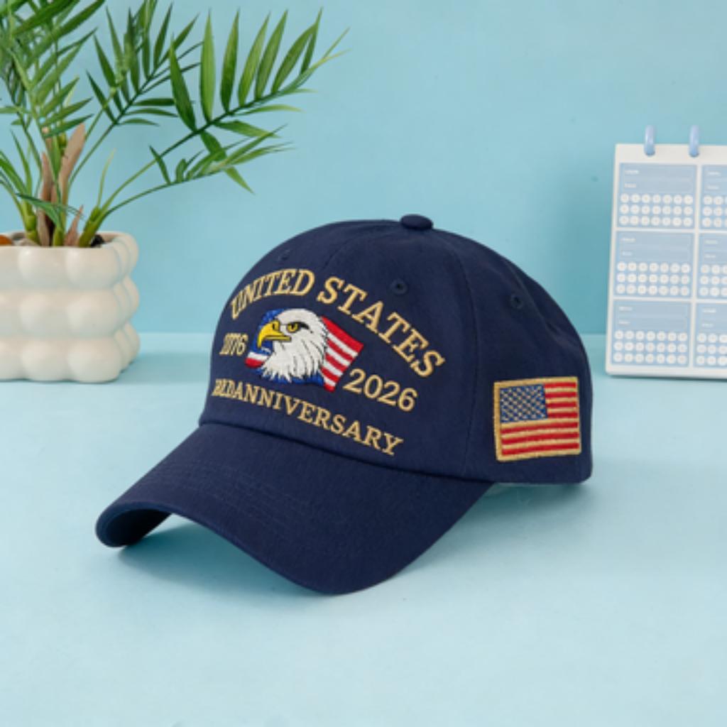 American Flag Eagle Embroidered Baseball Cap Classic Sun Protection Trucker Hat for Women Outdoor Sports Daily Wear