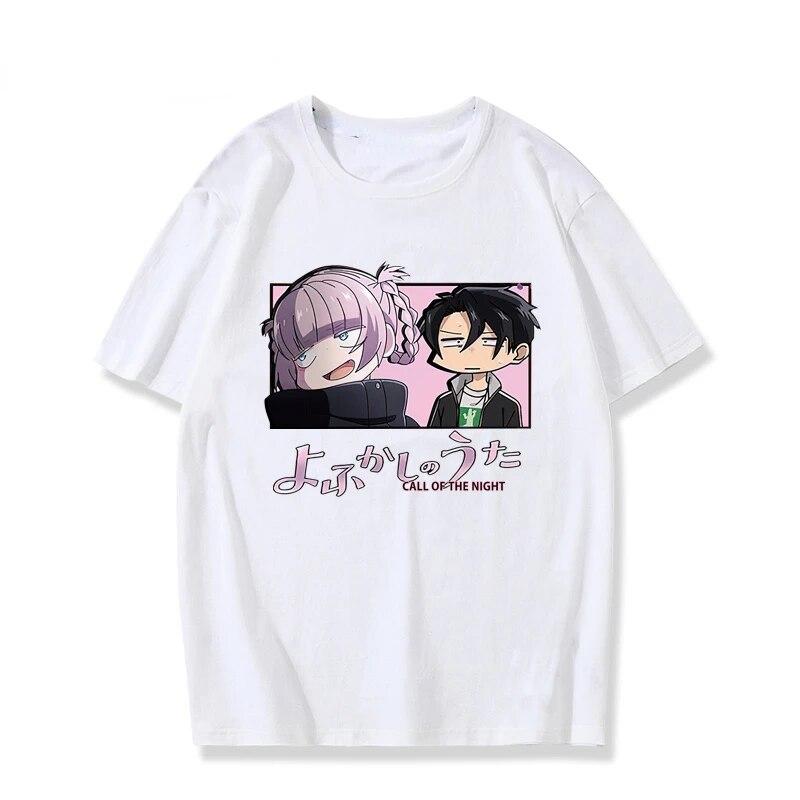 

ACG Лидер продаж, футболка унисекс для подростков, топы с героями мультфильмов «Зов ночи», японские фанаты аниме, эстетичная футболка в стиле Харадзюку, уличные футболки M