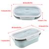Food Grade Silicone Foldable Lunch Box Portable Rectangle Food Storage Container