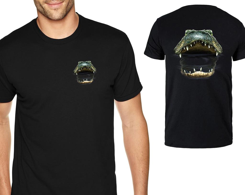 Graphic T Shirts Unisexs Gator Mouth Tshirt Alligator Crocodile Bite Reptile Lover Shirt Florida Swamp River Wild Animal