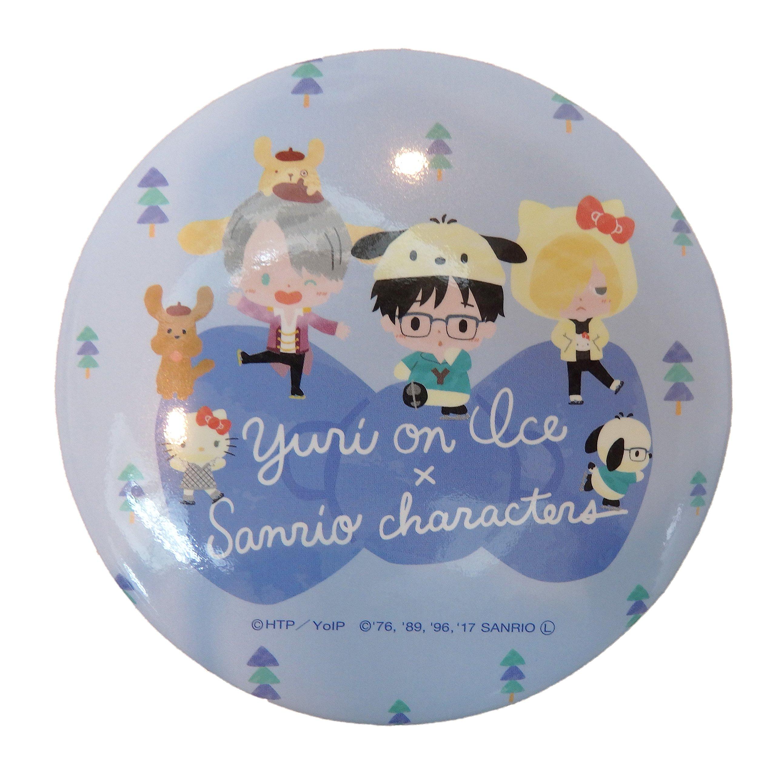 Юри на льду x Sanrio Юри на льду Групповой узор Значок-кансайский стиль Ручное зеркало
