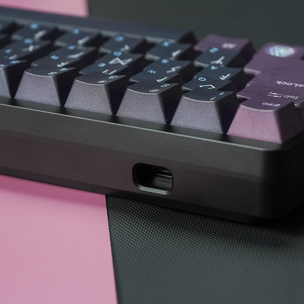 Mechkeys VARMILO Muse65 Wired Keyboard with Magnetic Full CNC Metal Case with UV Mirror Glass Gaming Keyboard for FPS Players English Layout with