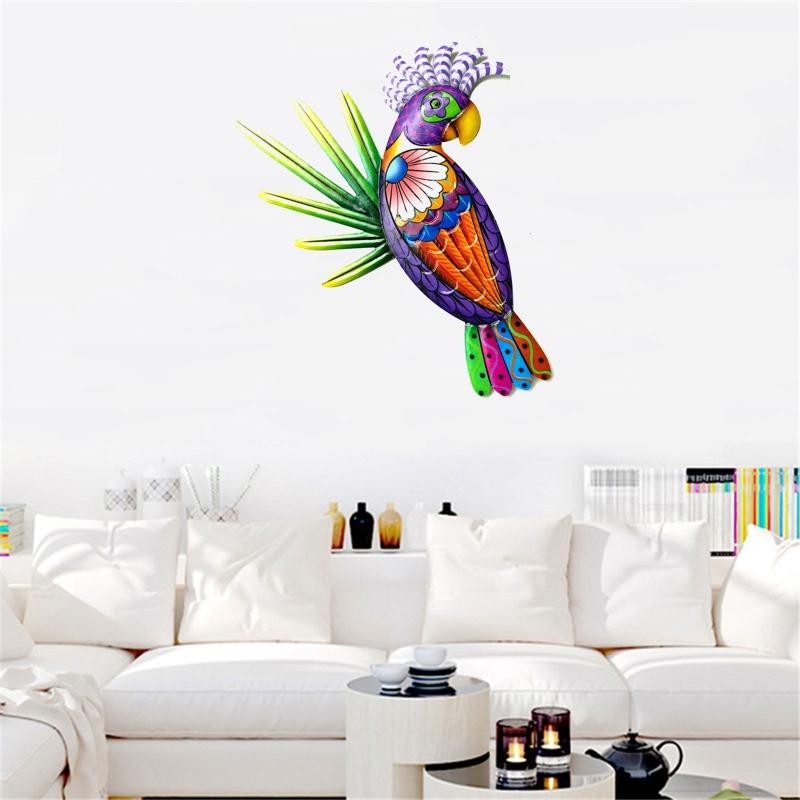 Iron Parrot Figurines Home Courtyard Park  Bird Decoration Parrot Pendant Craft Outdoor Garden Furnishing Ornament