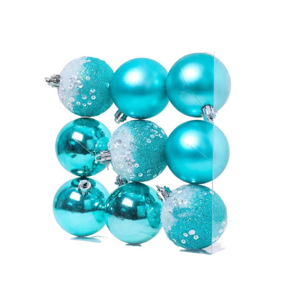 9pcs Creative Christmas Ball Set 6cm Hanging Ornament DIY Supplies Christmas Tree Pendant  Room