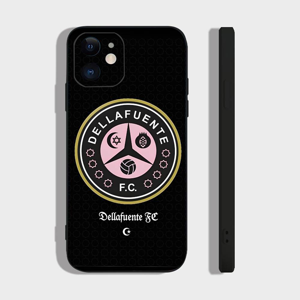 D-Dellafuente-e F C For IPhone 13,17,11,12,16,14,15,Plus,Pro Max Soft Silicone Black Phone Case