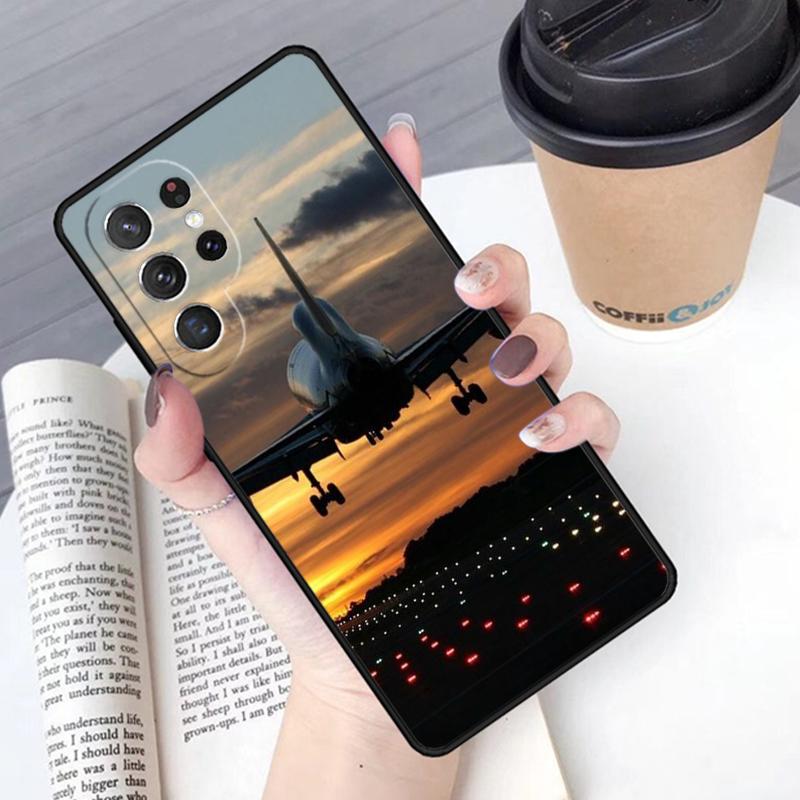 Airplane Plane Aircraft Phone Case Cover For Samsung Galaxy S24 S25 Ultra S21 S22 Ultra S10E Note 10 Plus Note 20 FE S23
