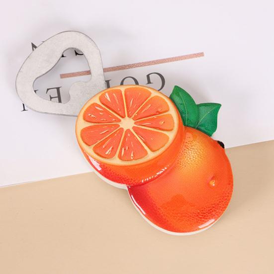 Simuliertes Obst Fisch Flaschenöffner Kühlschrankmagnet Heim Büro Küche Kühlschrank Magnetisch 3D Traube Litschi Orange Pfirsich Durian Dekoration