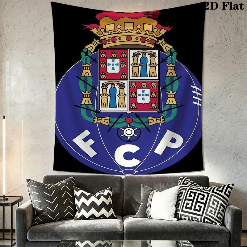 FC Porto Poster Wandbehang Gedruckte Stoffdecke Dekorative Wandteppiche für Schlafzimmer Wohnzimmer Heimdekoration